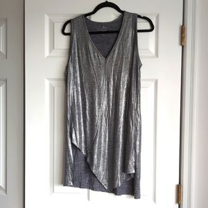 Metallic silver tank